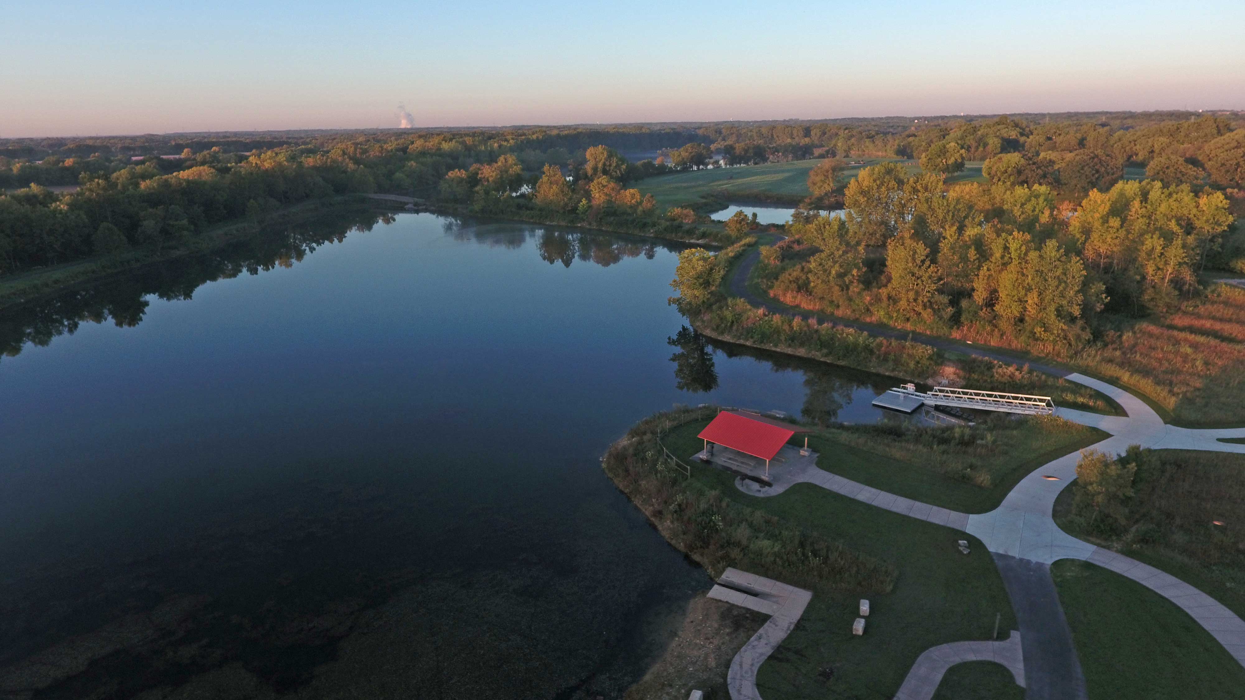 A scenic view of Lake Chaminwood.