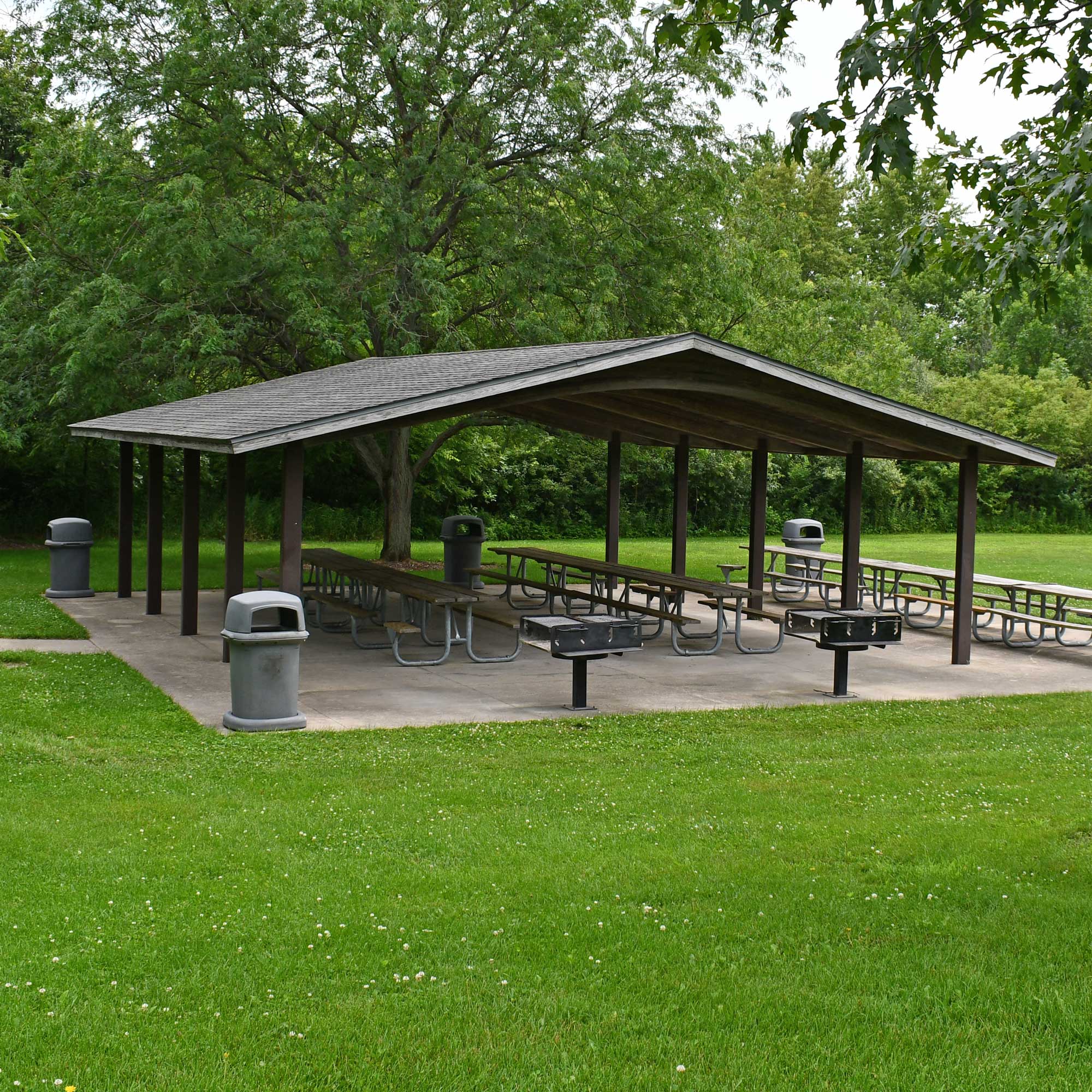 The shelter at Monee Reservoir