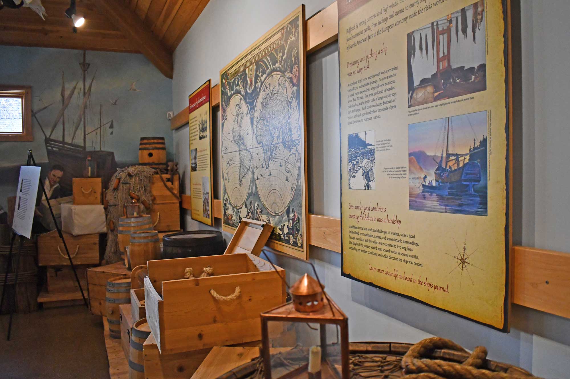 Exhibit display inside the museum.