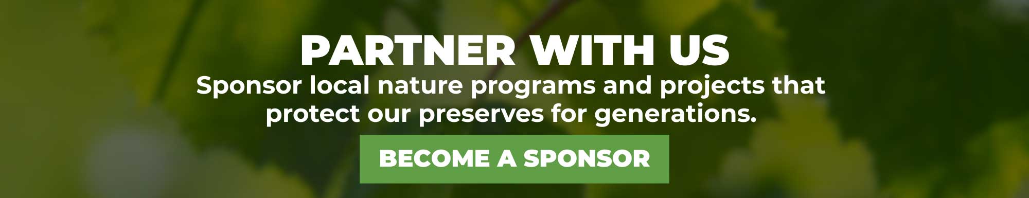 banner that says "sponsor with us" and includes a become a sponsor button