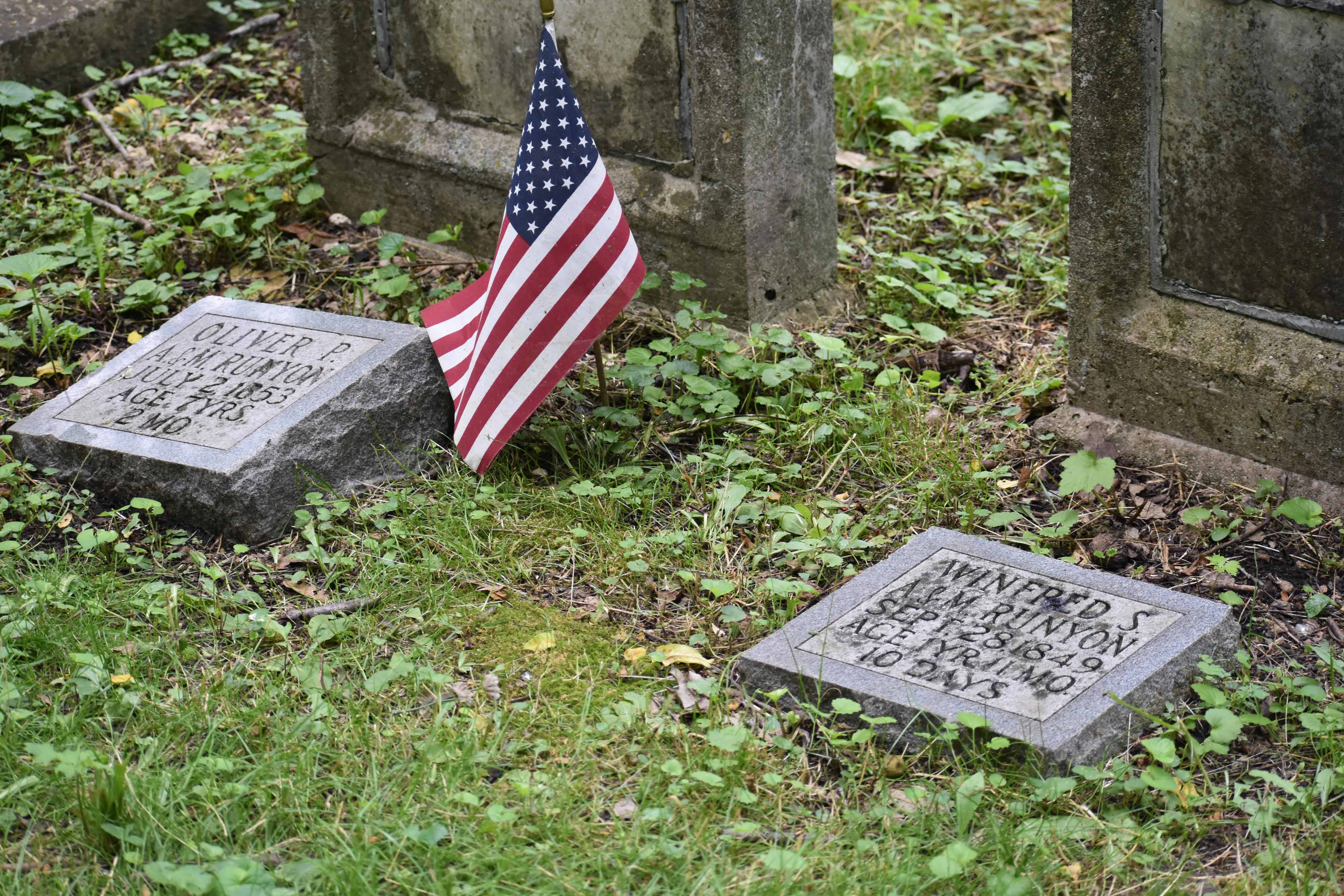 Two gravestones.
