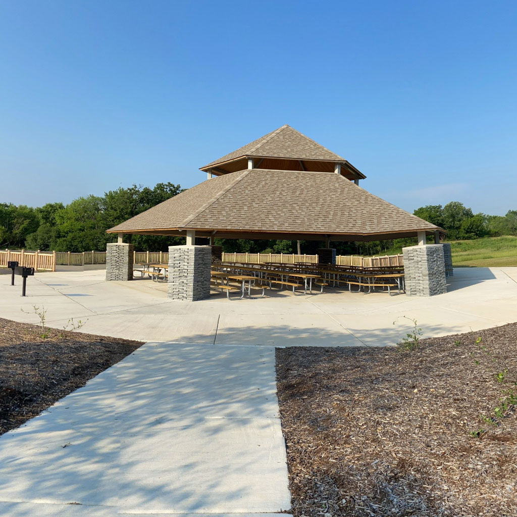 The shelter at Isle a la Cache