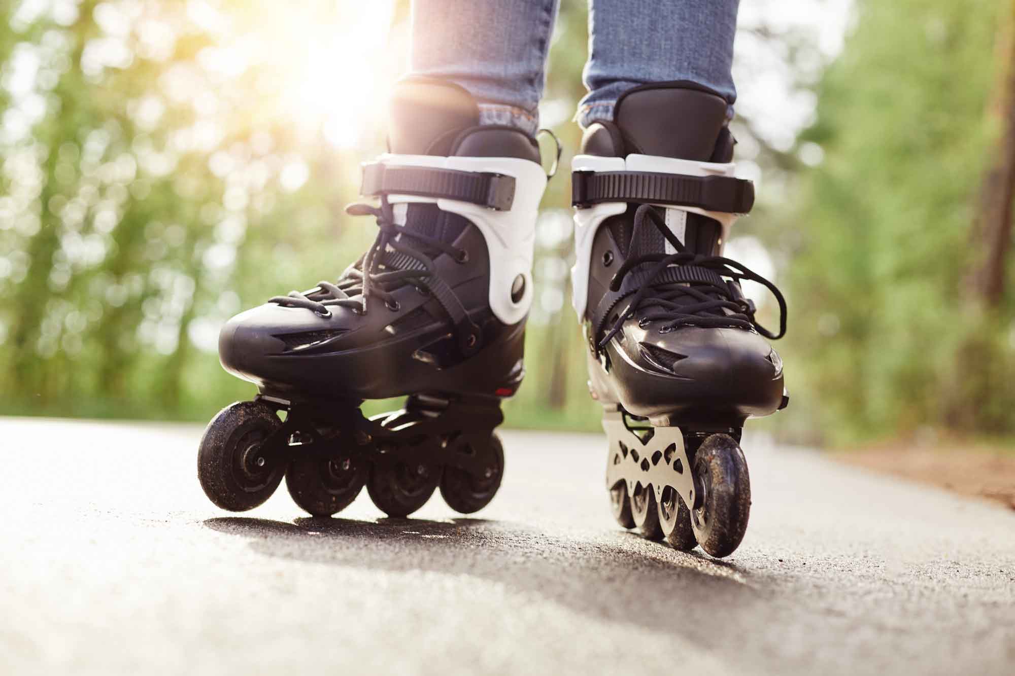 a person wearing roller skates