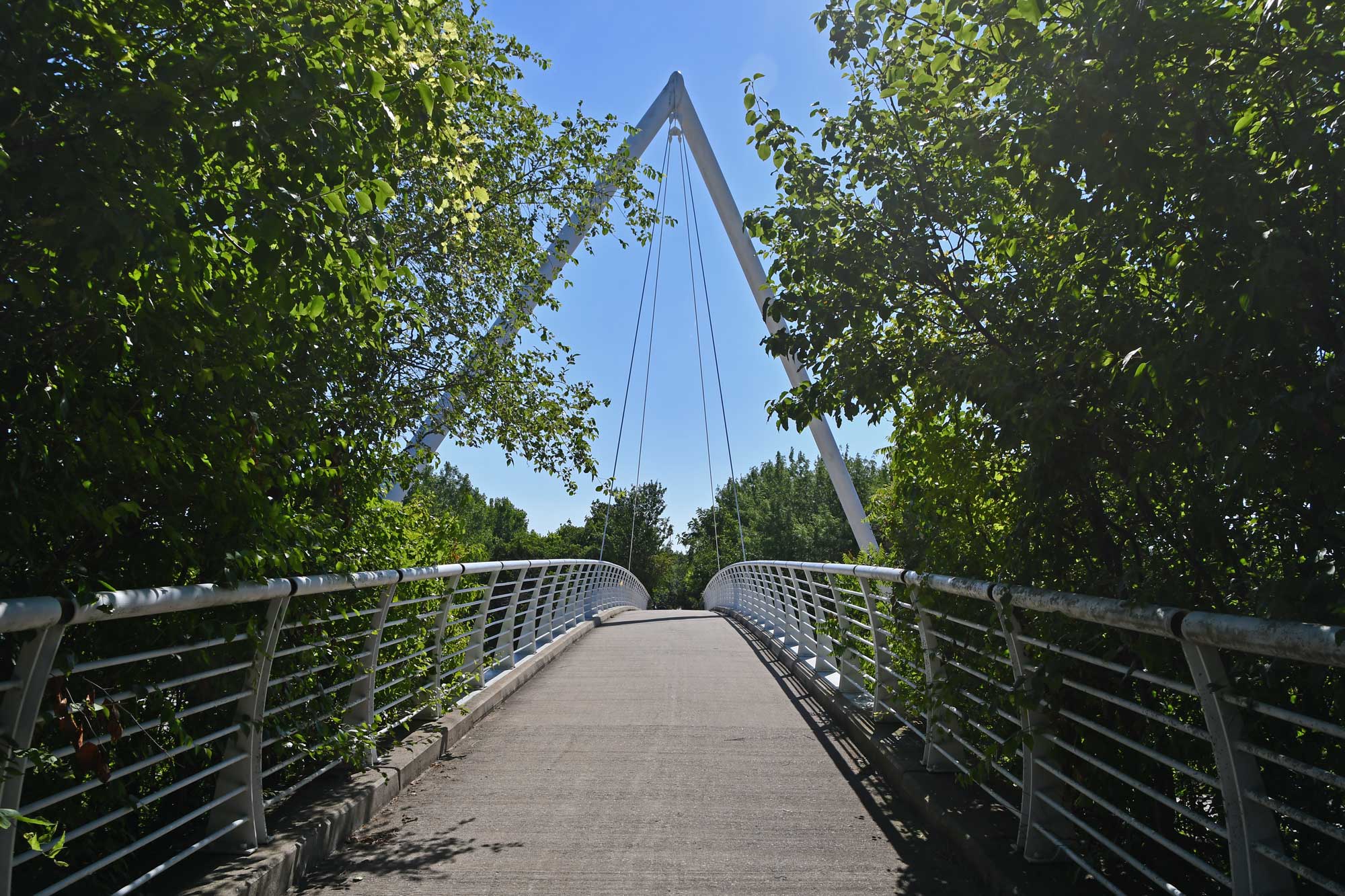 Bridge along a paved trail.