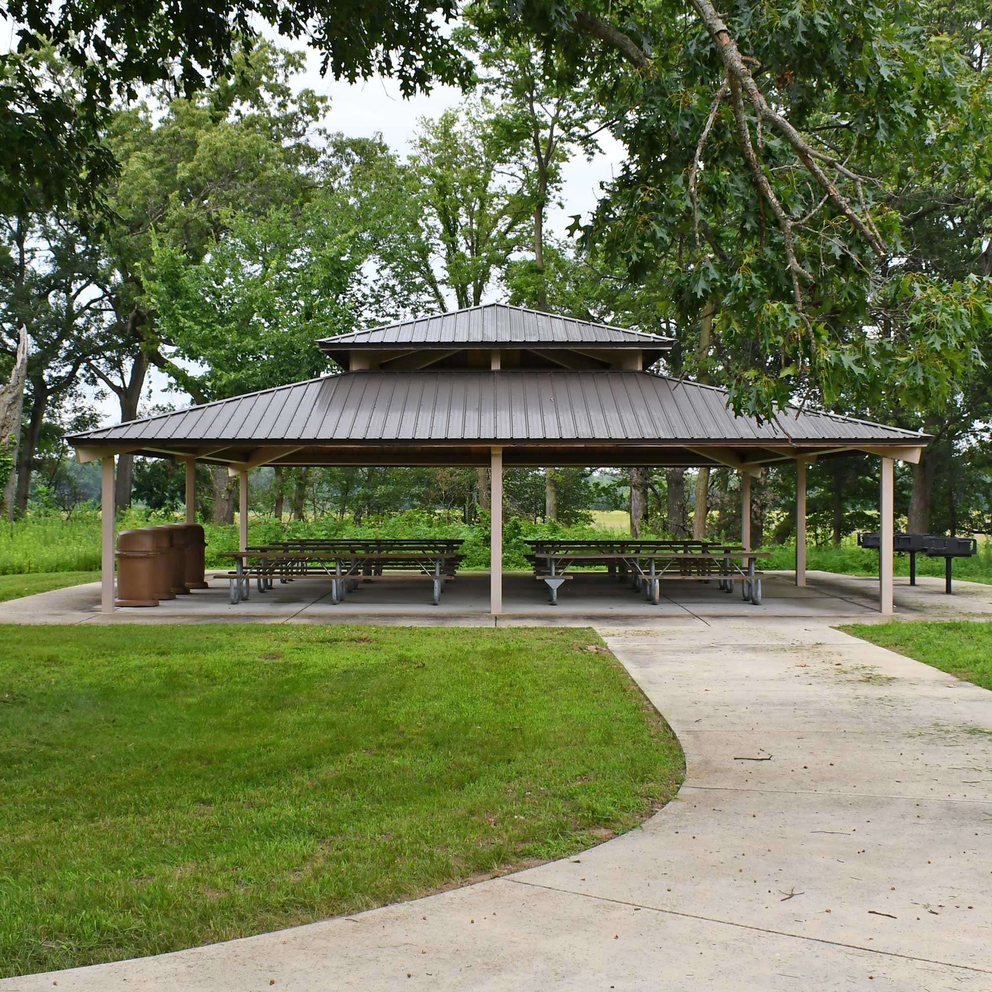 The shelter at Sand Ridge Savanna Nature Preserve