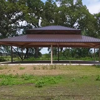 The shelter at Sand Ridge Savanna Nature Preserve