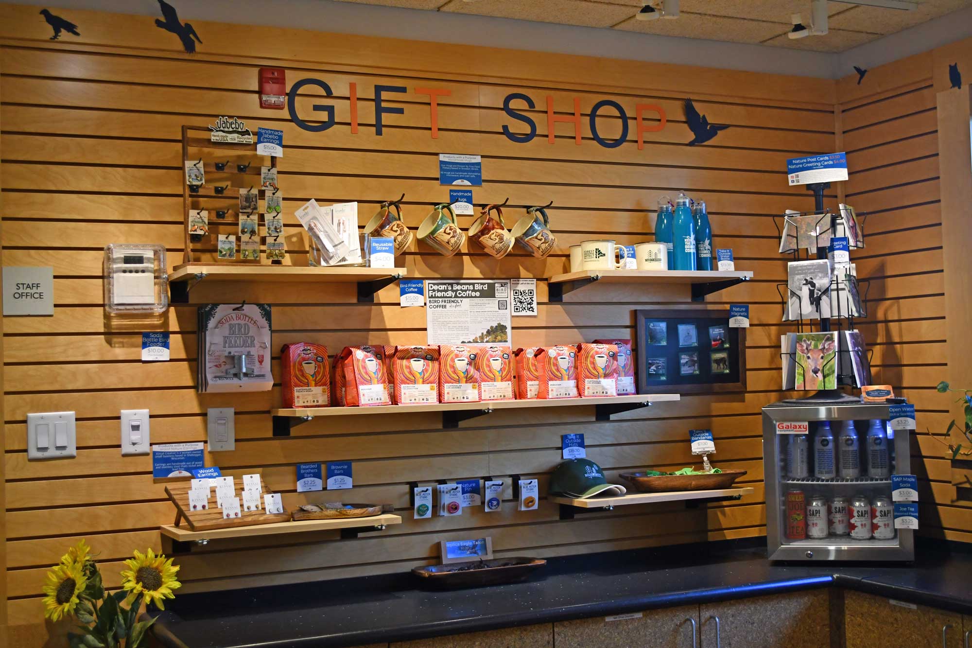 Gift shop at visitor center.