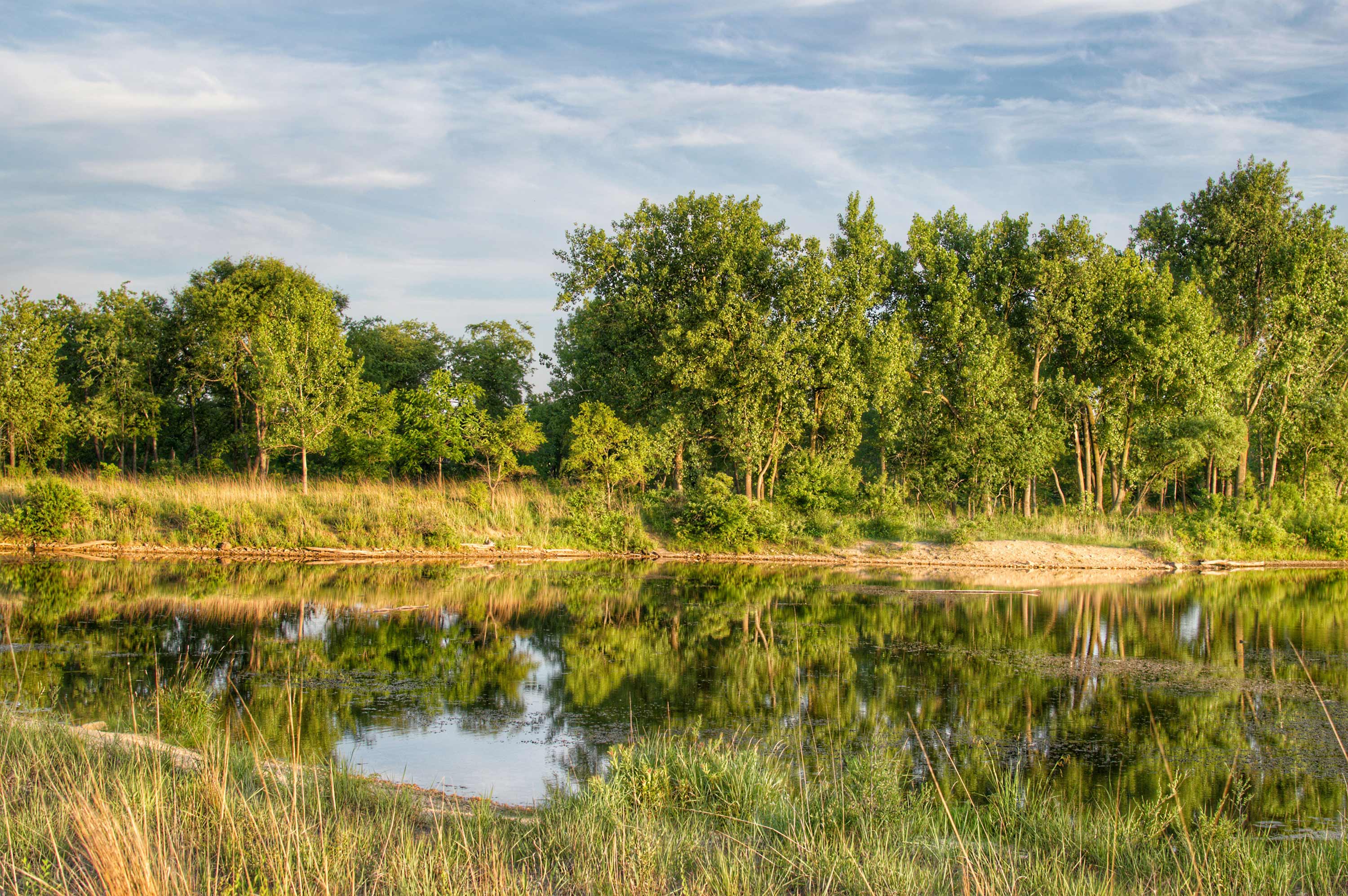 Scenic view of Rock Run Greenway Trail.