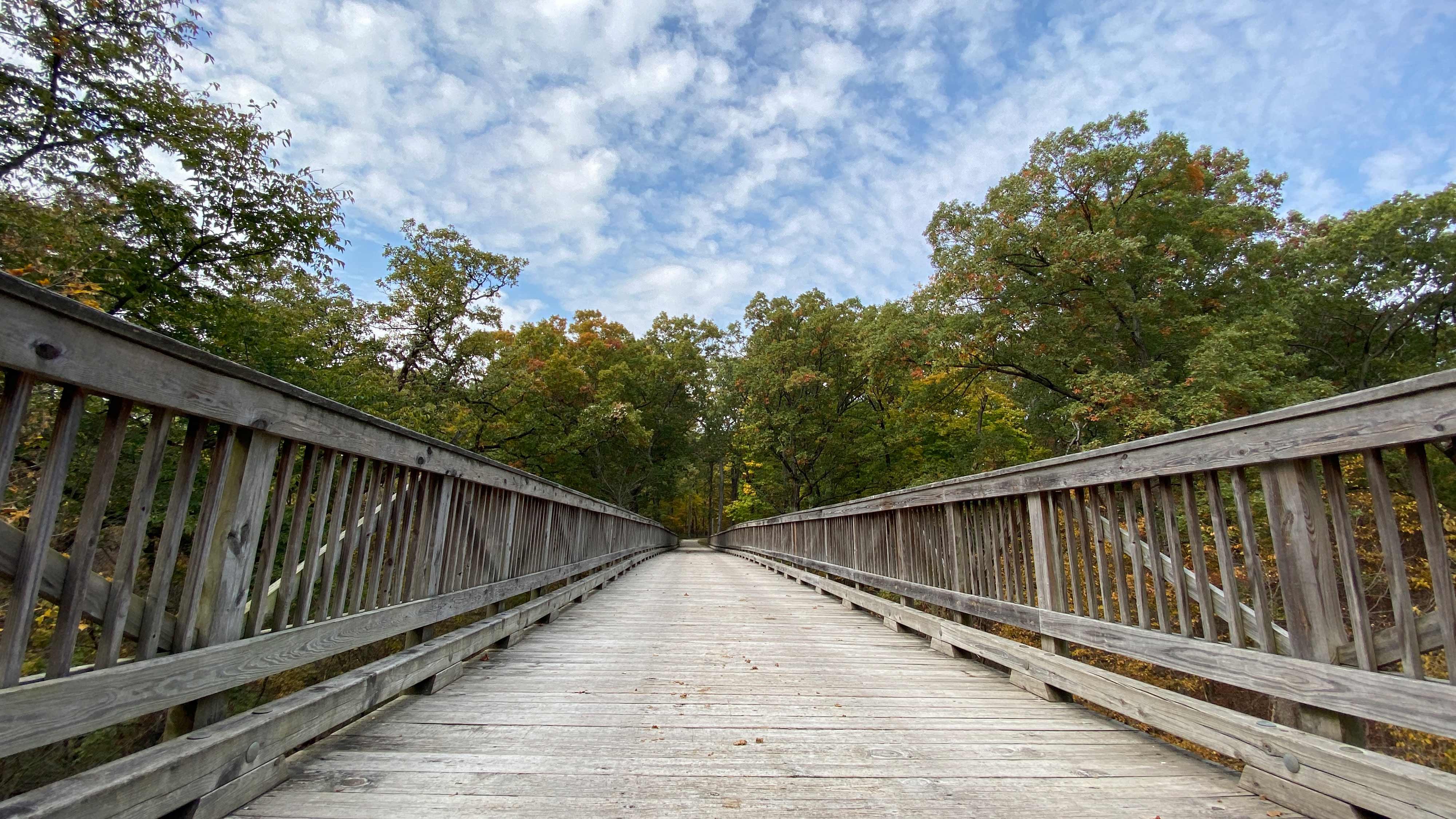 The big bridge along the Plum Creek Greenway Trail.