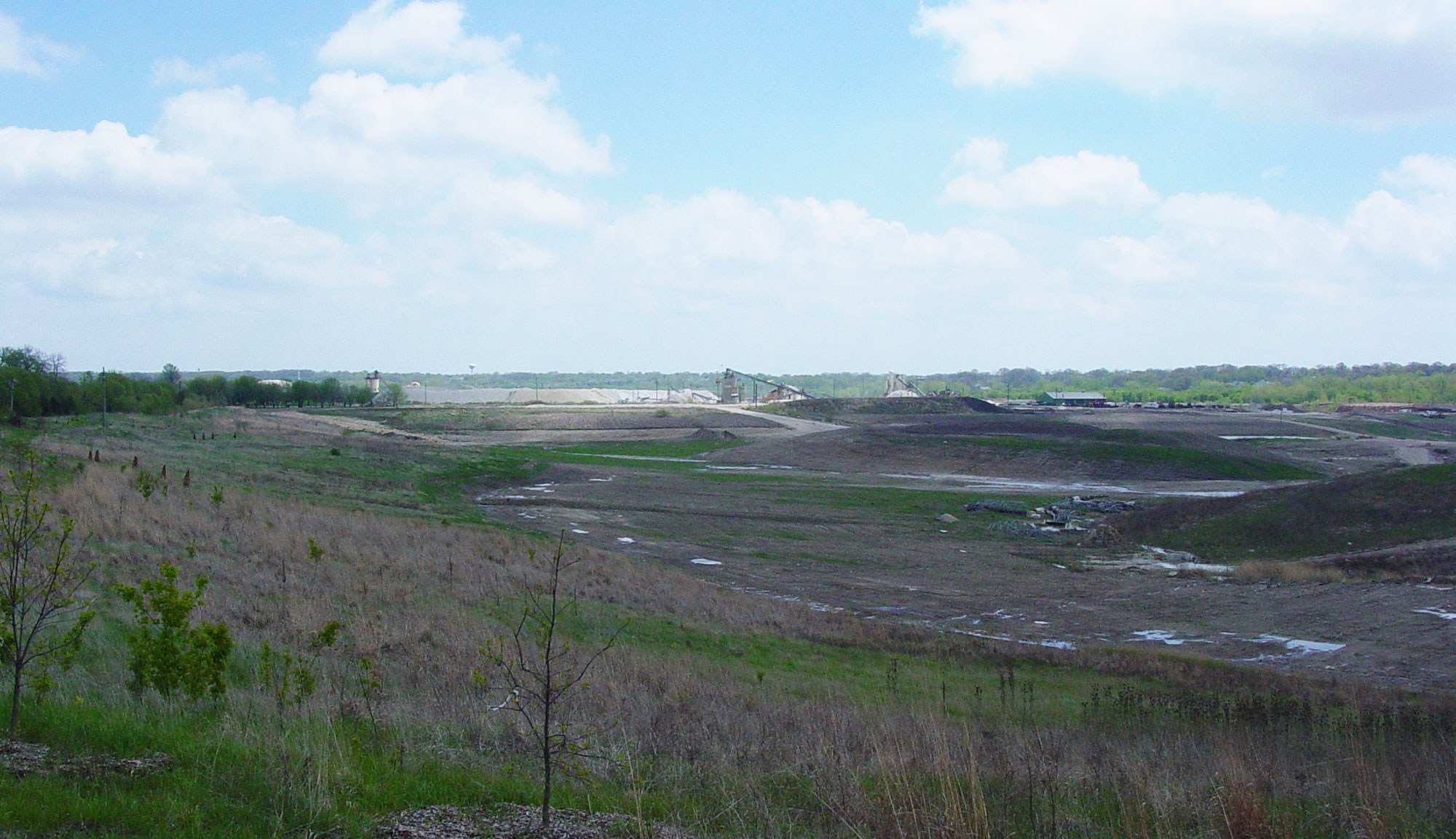 A flashback to Whalon Lake before the former quarry site was filled with water.