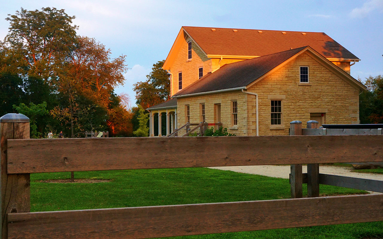 A sunset at Riverview Farmstead Preserve.