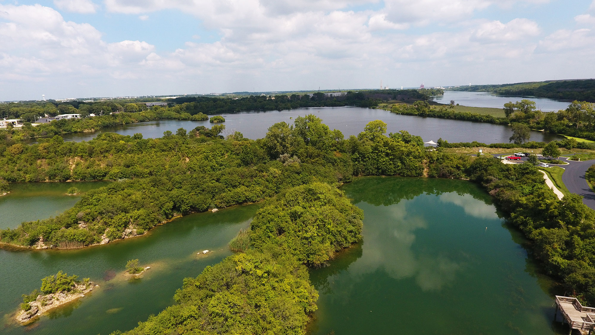Aerial view of Rock Run Rookery Preserve.