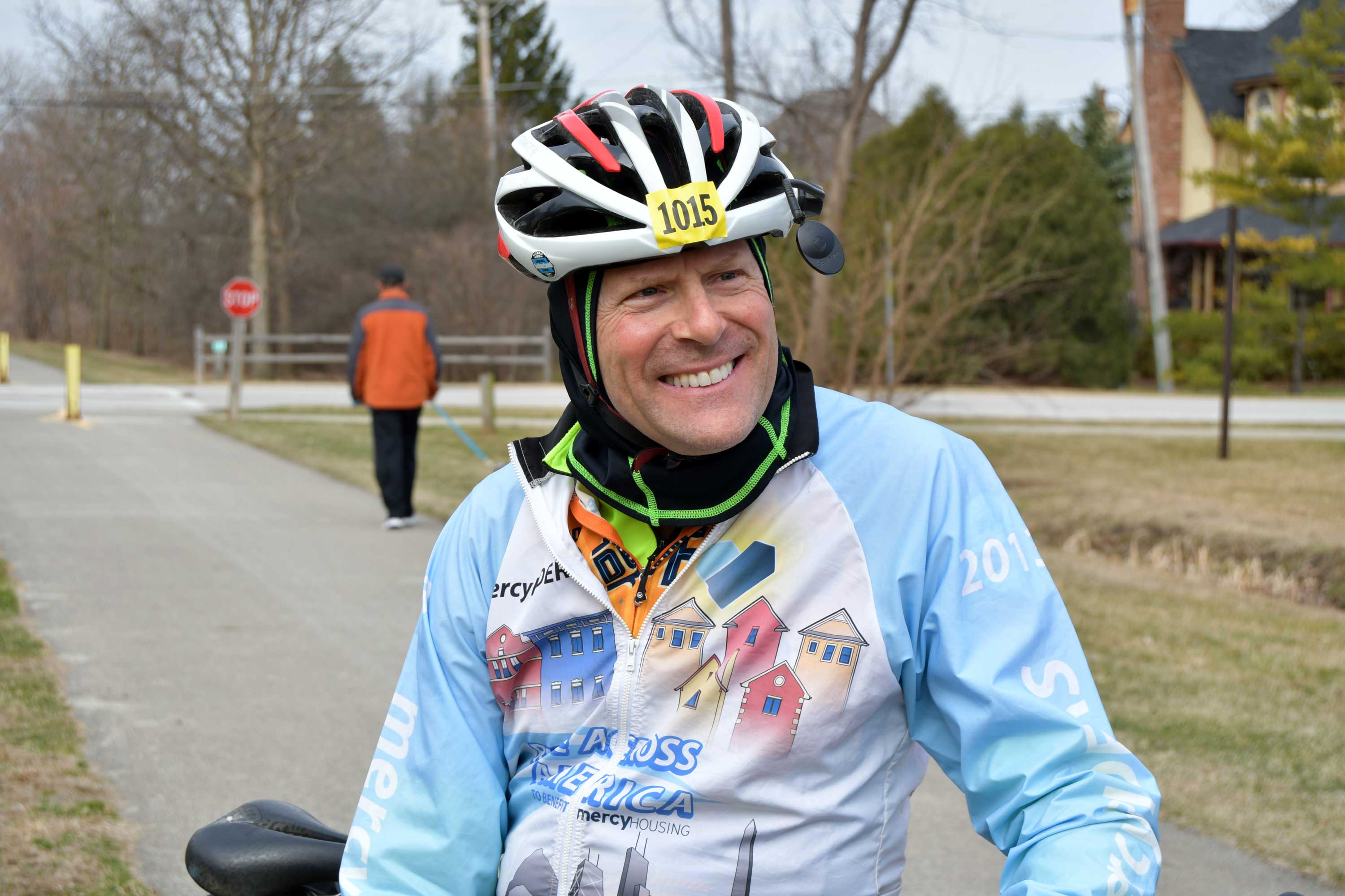 Cyclist on a the Old Plank Road Trail