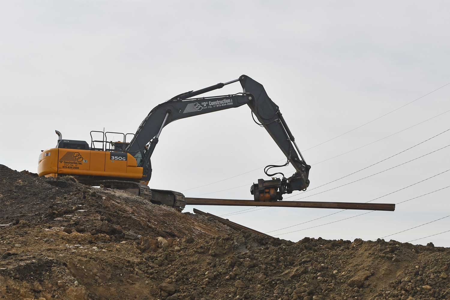 Construction crews work on new pedestrian tunnel