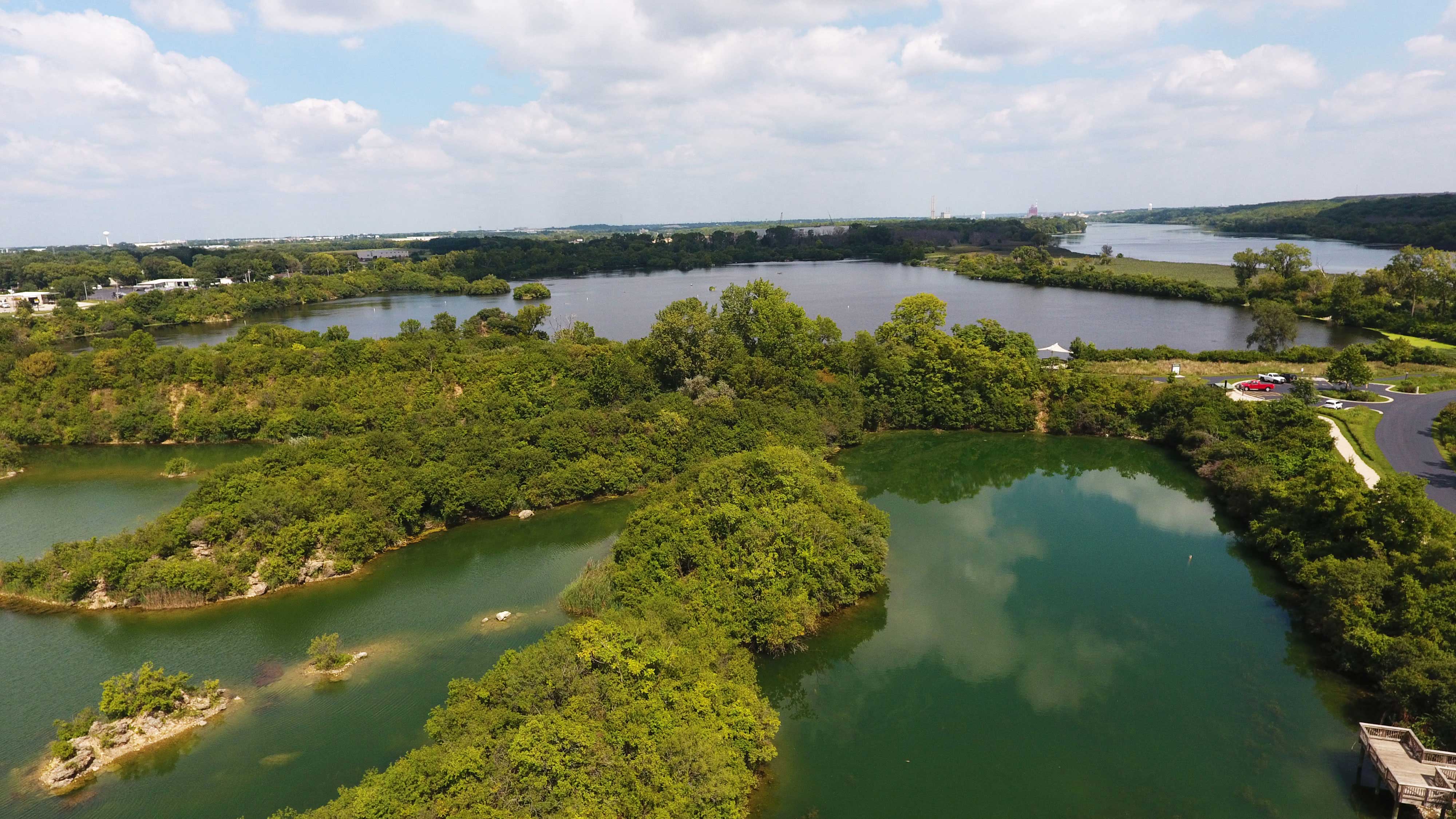 Aerial view of Rock Run Rookery Preserve.