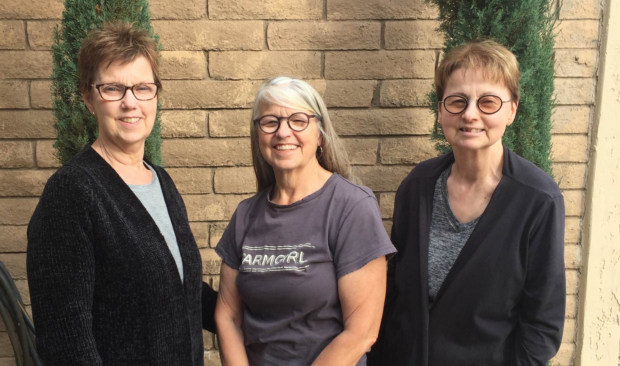 The Sage sisters today (from left): Nancy, Luann and Marilyn.