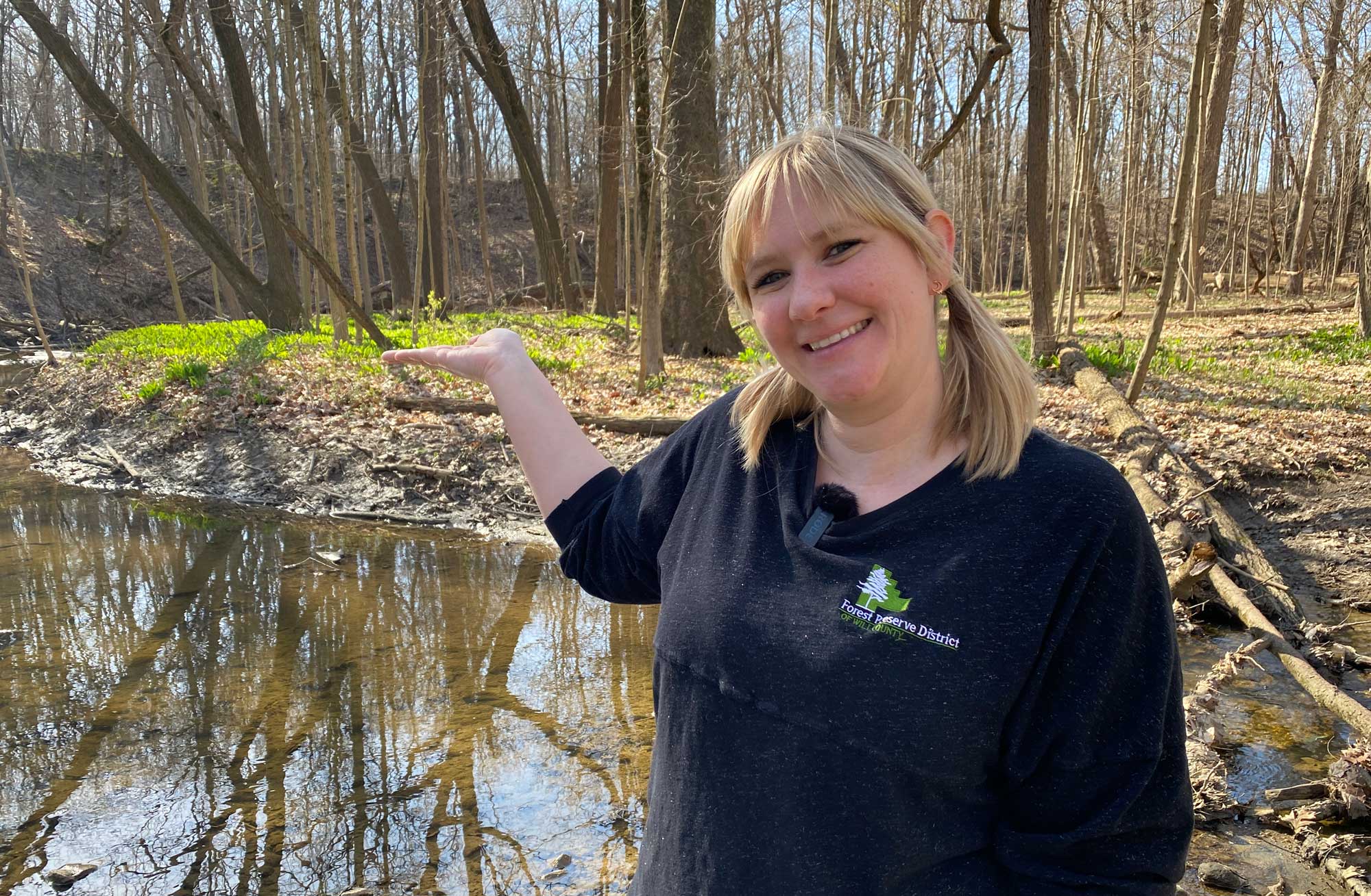 Host Suzy Lyttle hikes in the woods to find spring wildflowers.