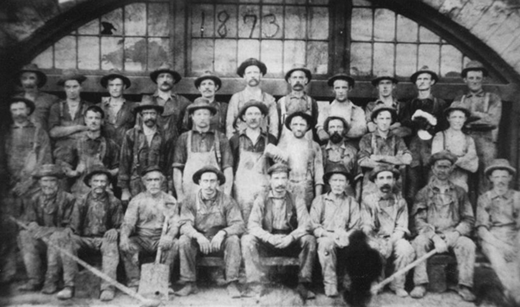 Men of the Iron Works in 1873.
