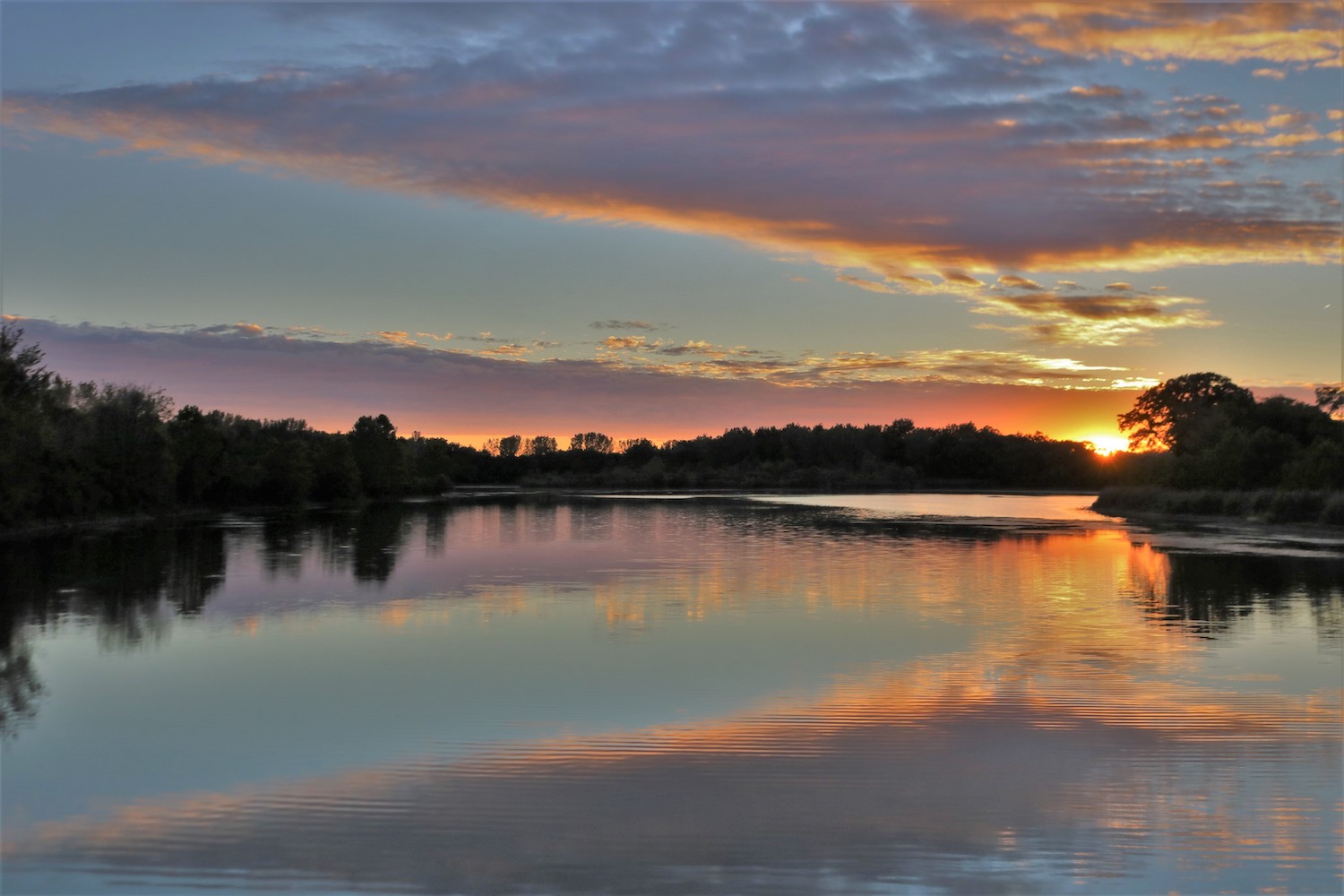 A colorful sunset.