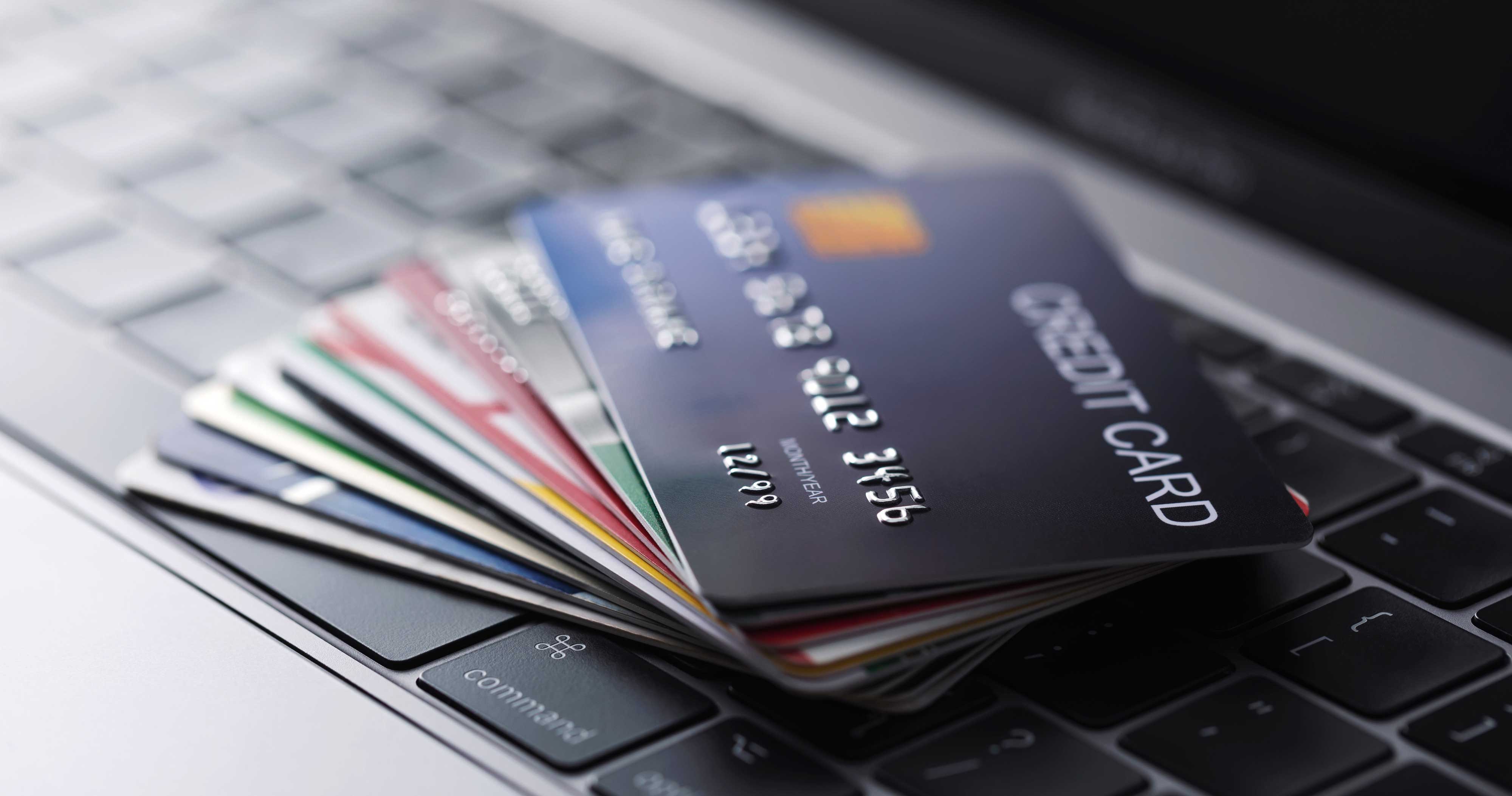A stack of credit cards.