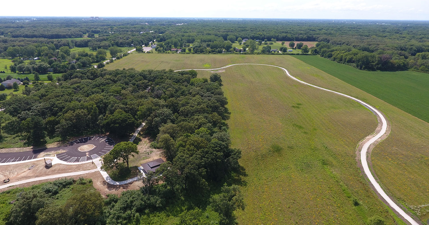 Aerial view of the preserve.