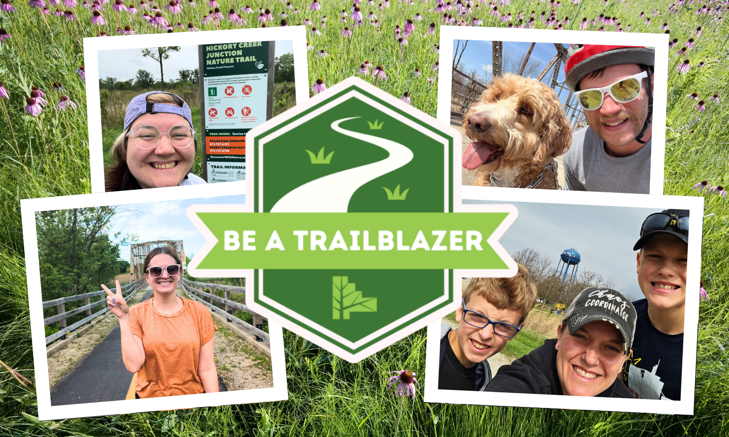 Selfies of participants in the Be a Trailblazer experience.