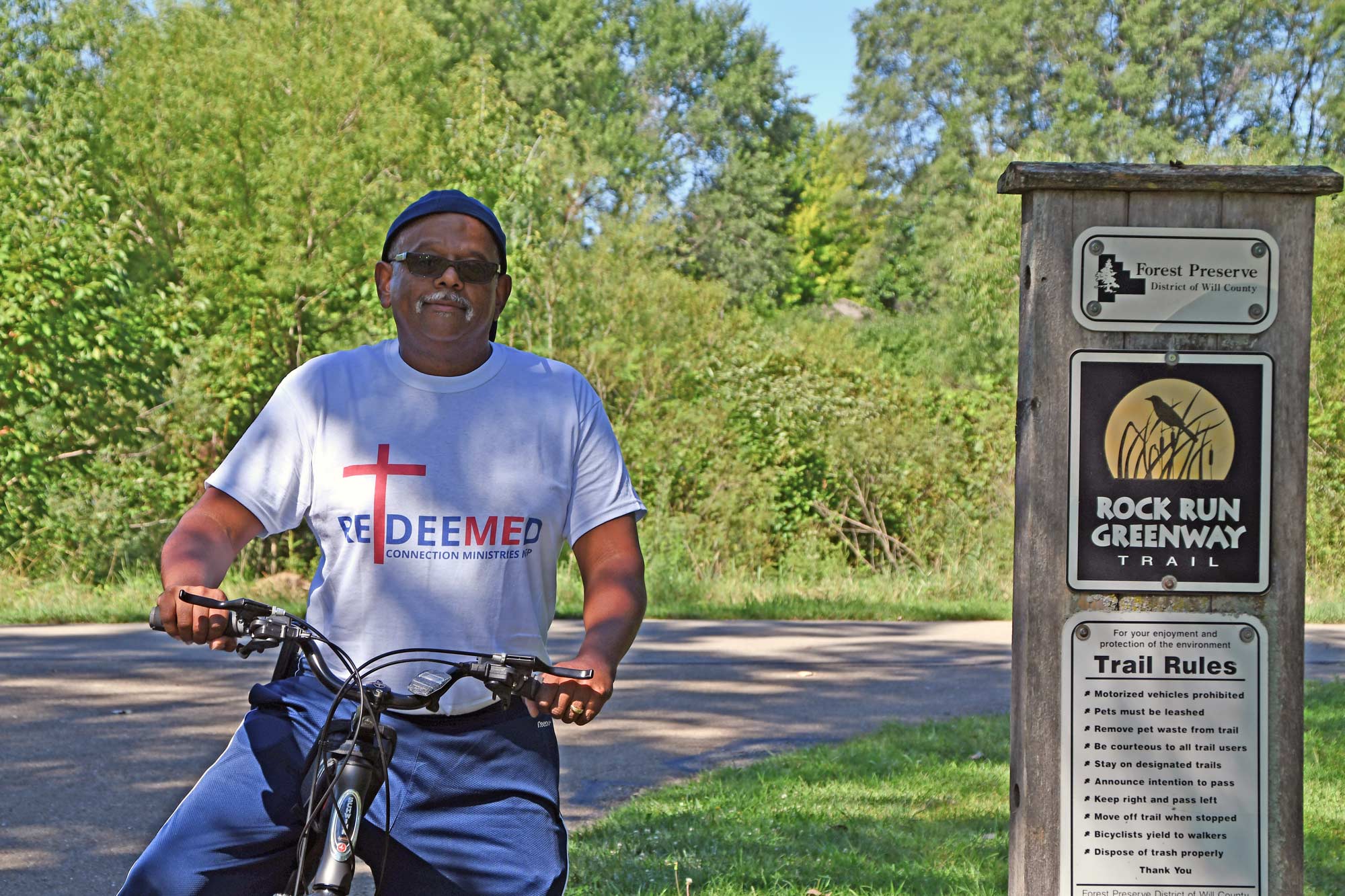Rev. Adrian Heath at Rock Run Greenway Trail