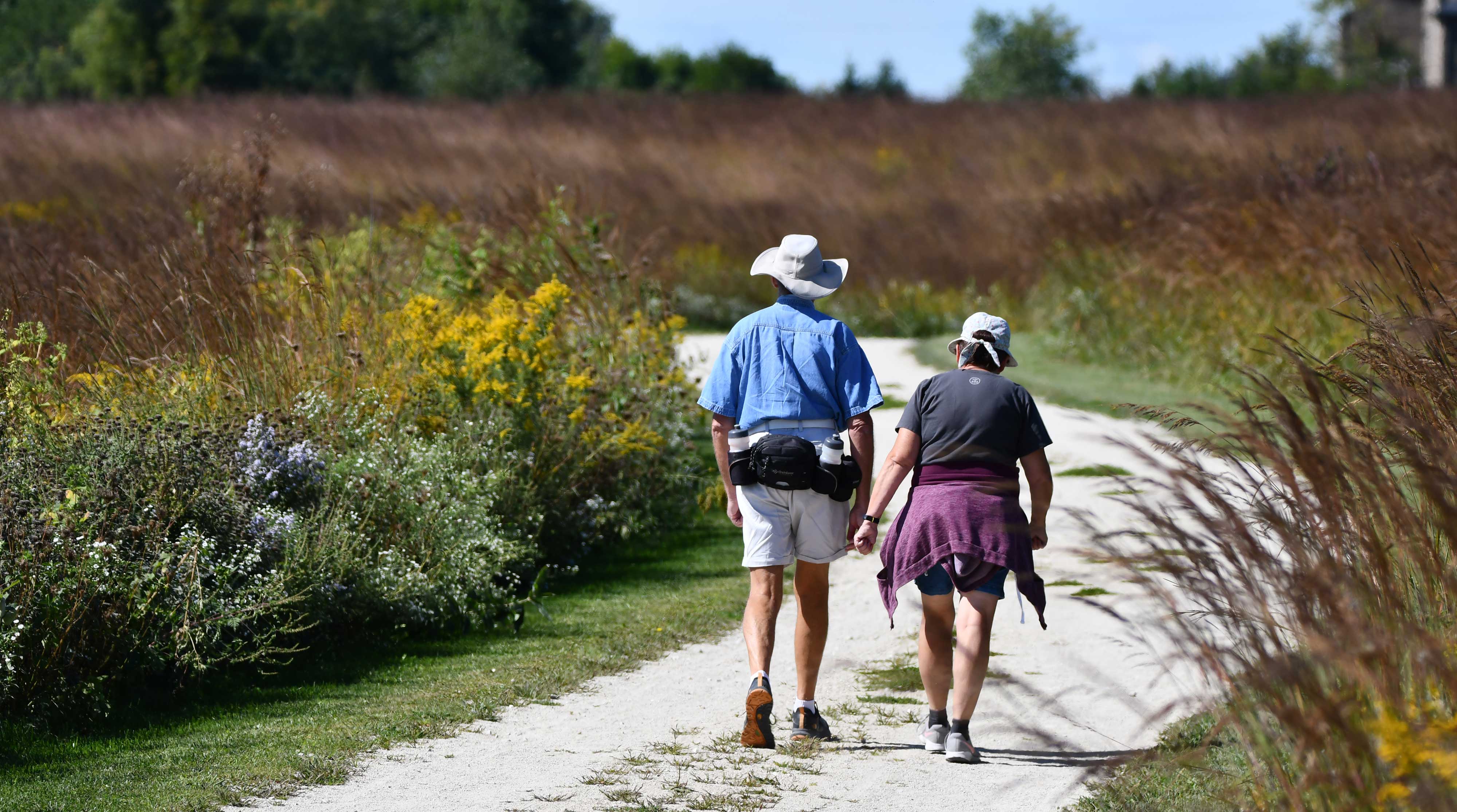 Trail users at Hadley Valley.