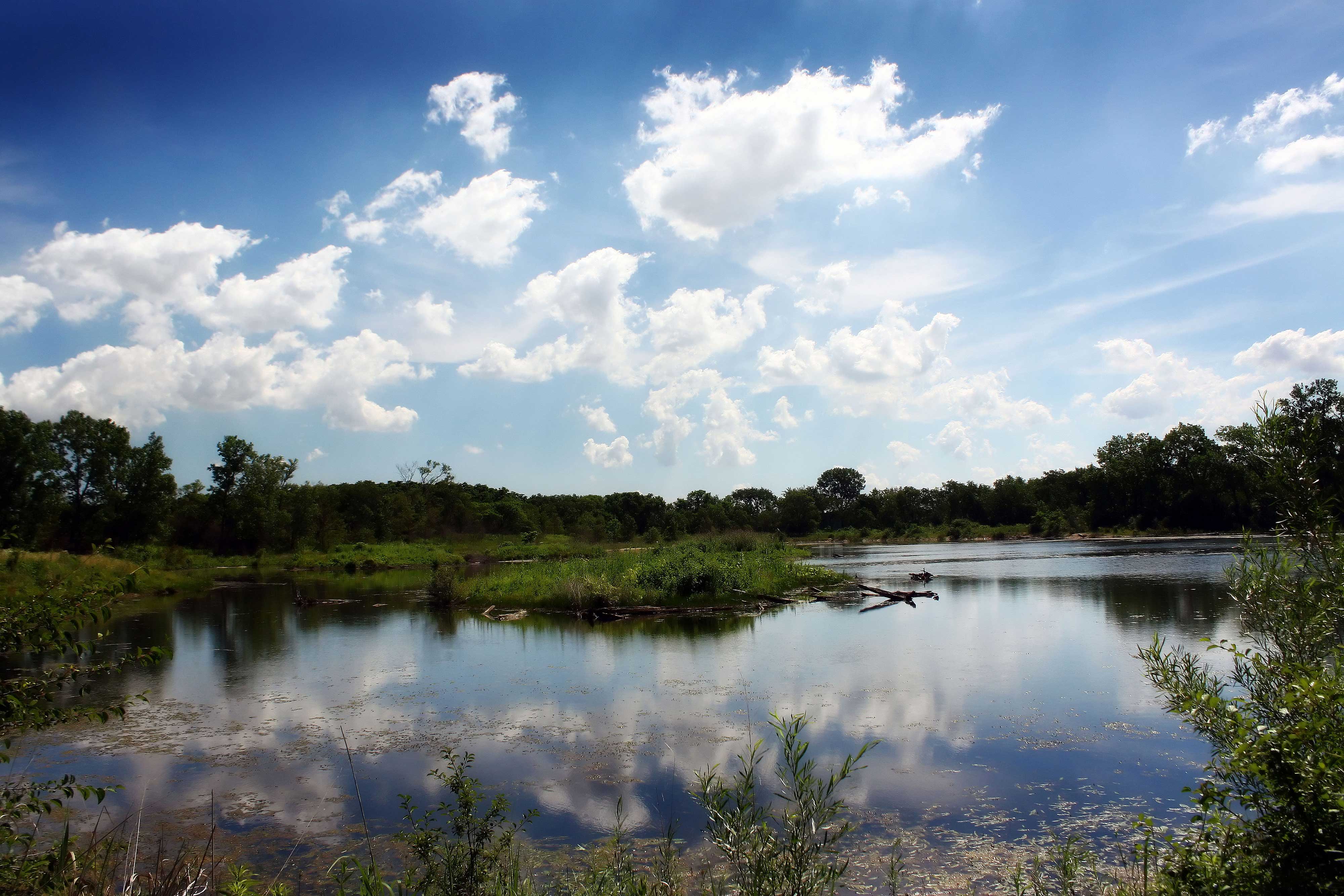 A scenic view of the water at Rock Run Preserve.