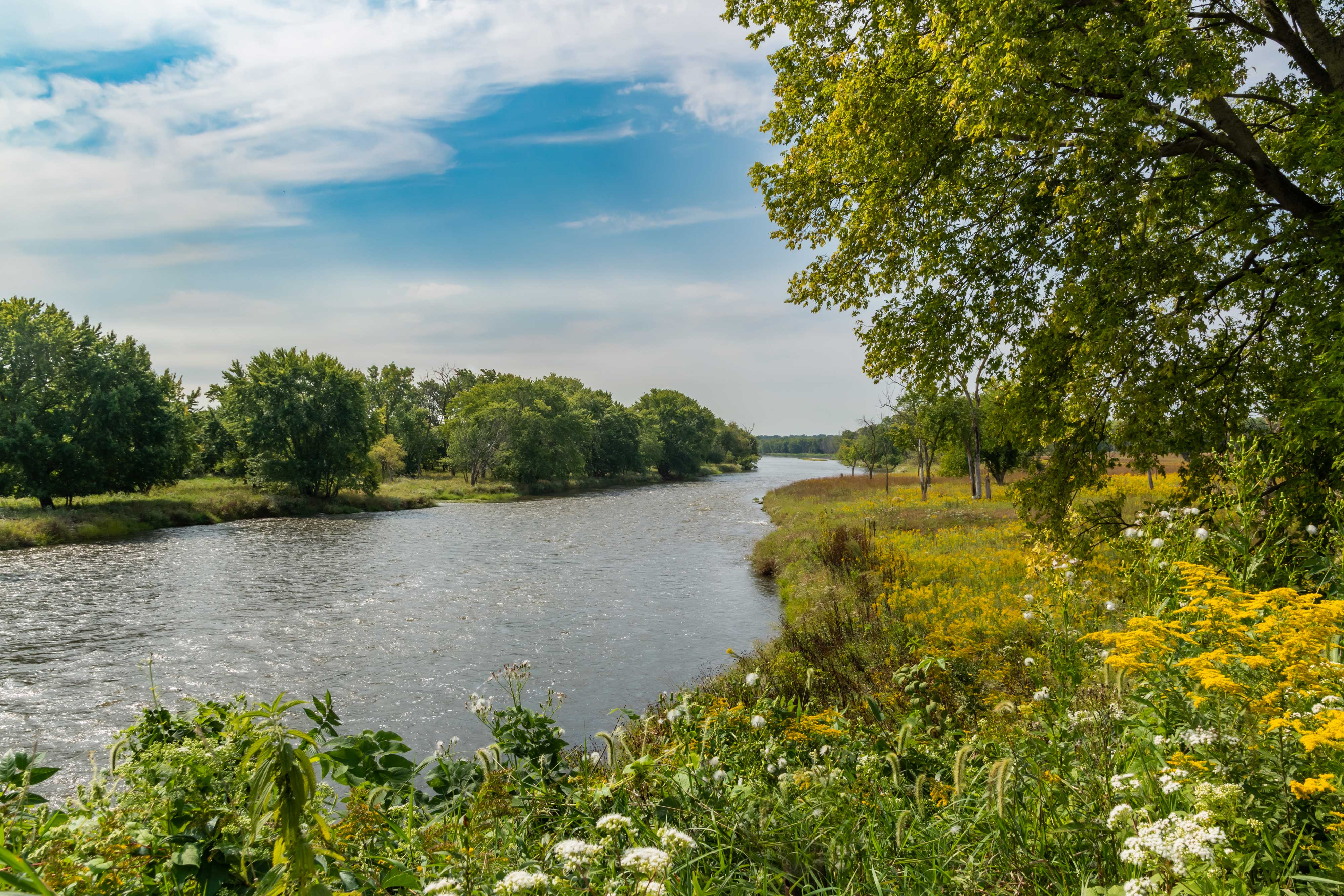 A scenic water view at Lockport Prairie.