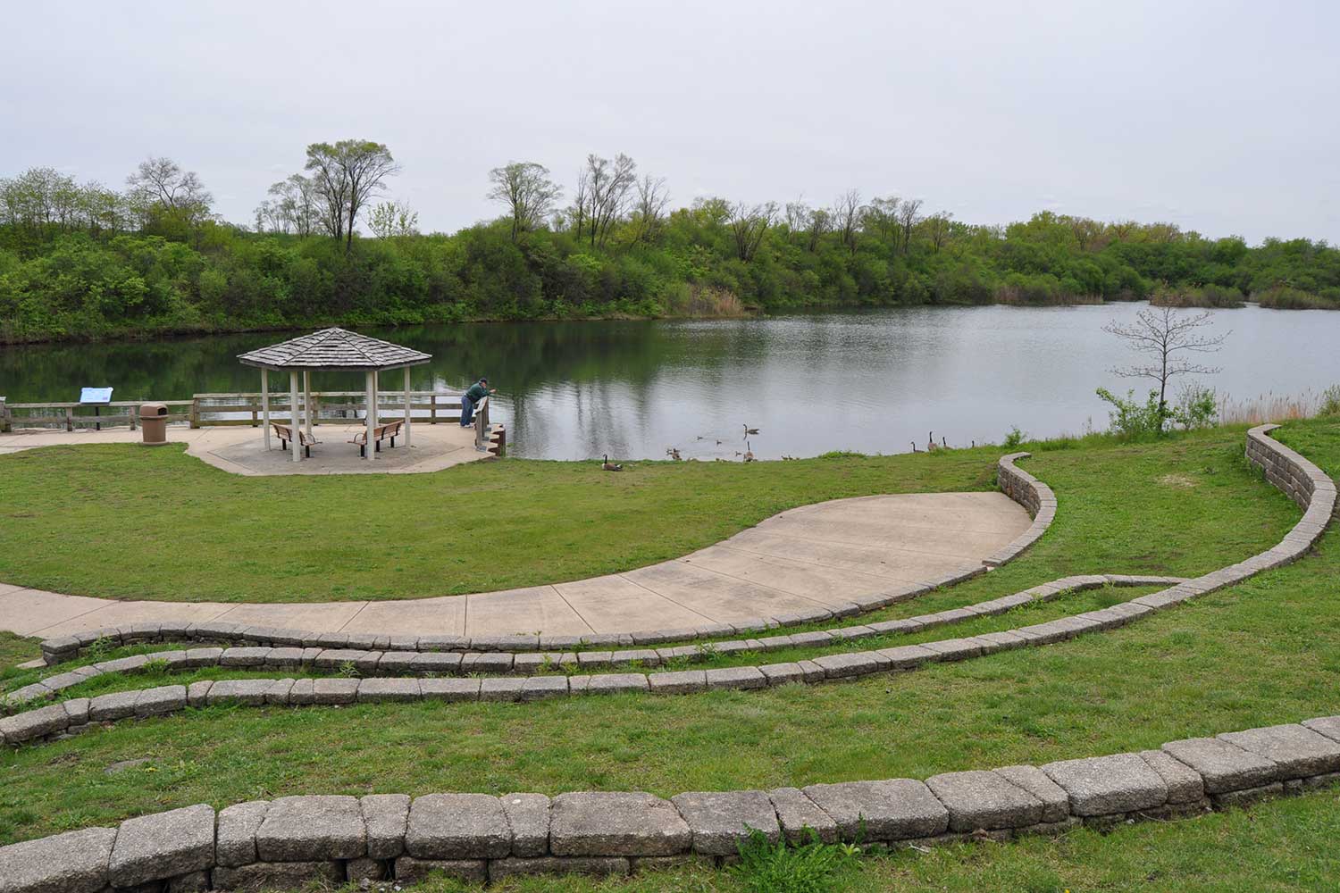 A view of the amphitheater at Turtle Lake.