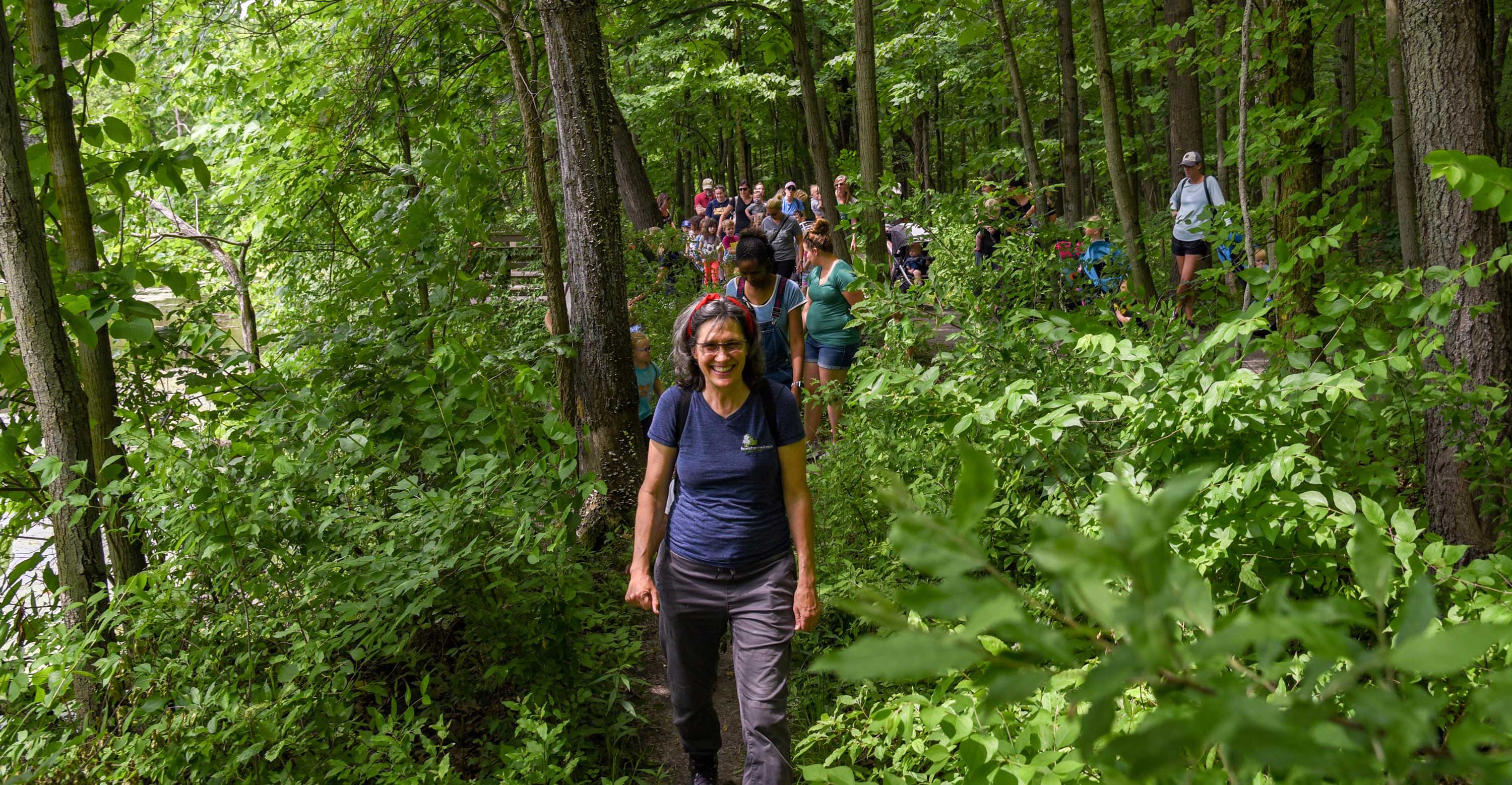 Forest Preserve staff during a program at Goodenow Grove.