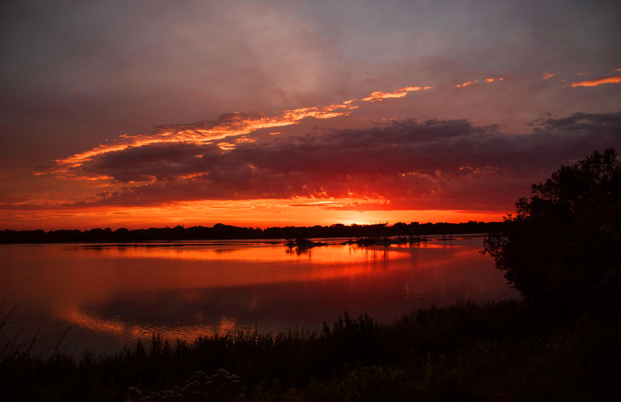 A colorful sunset.