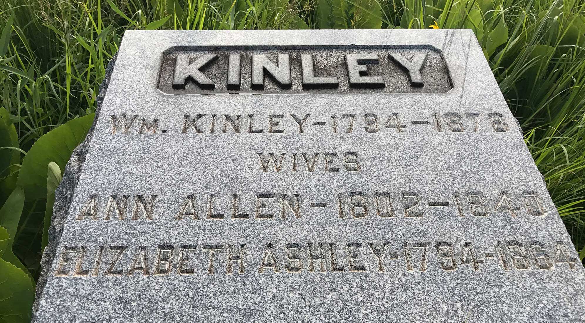 Close-up of gravestone.