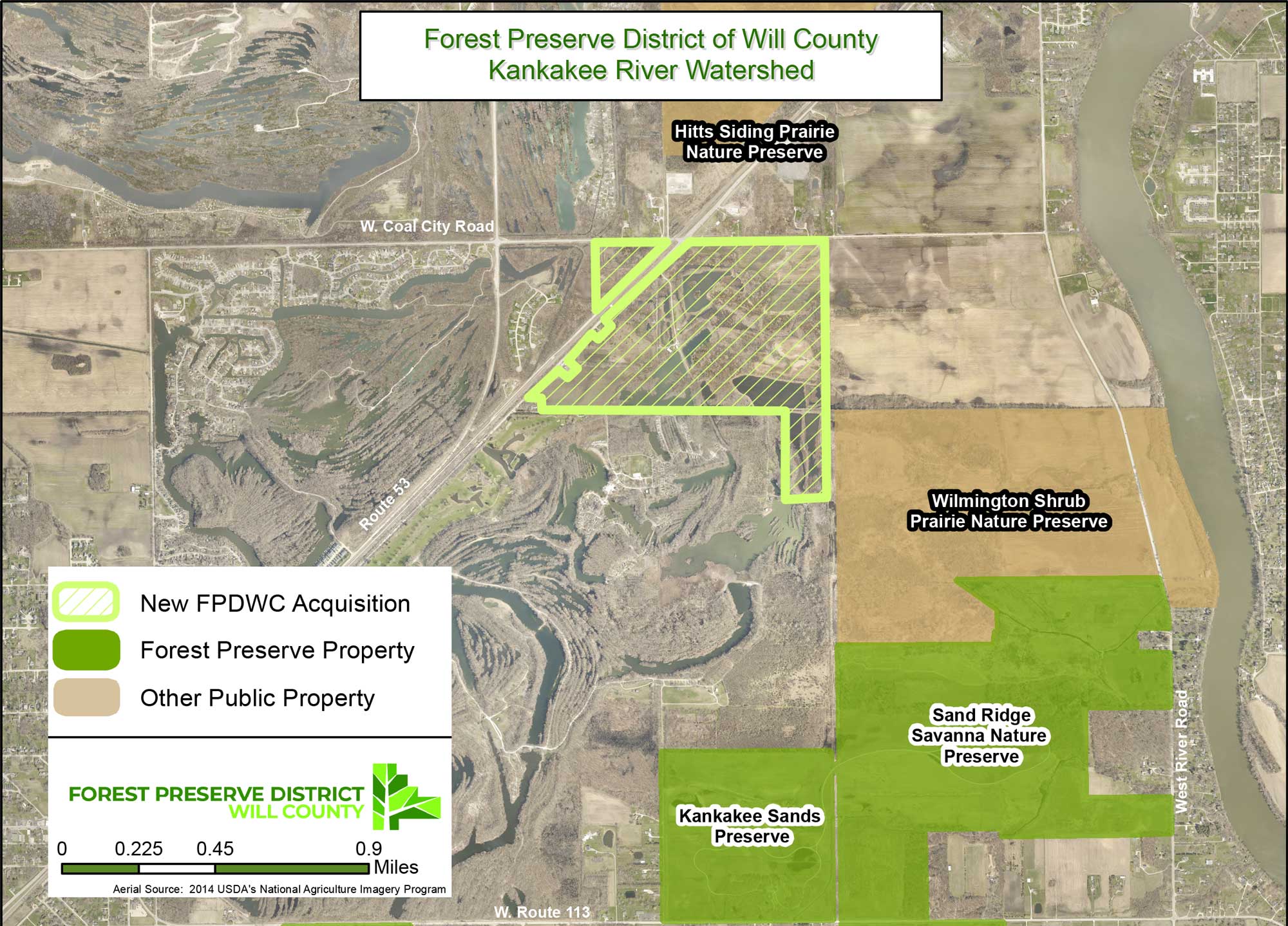 A map showing a new parcel of land.