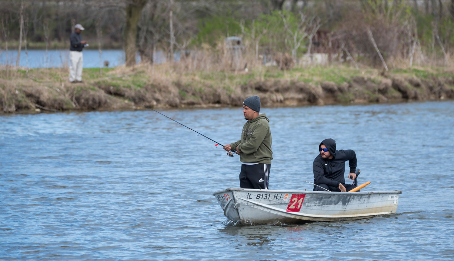 Two men in a fishing boat