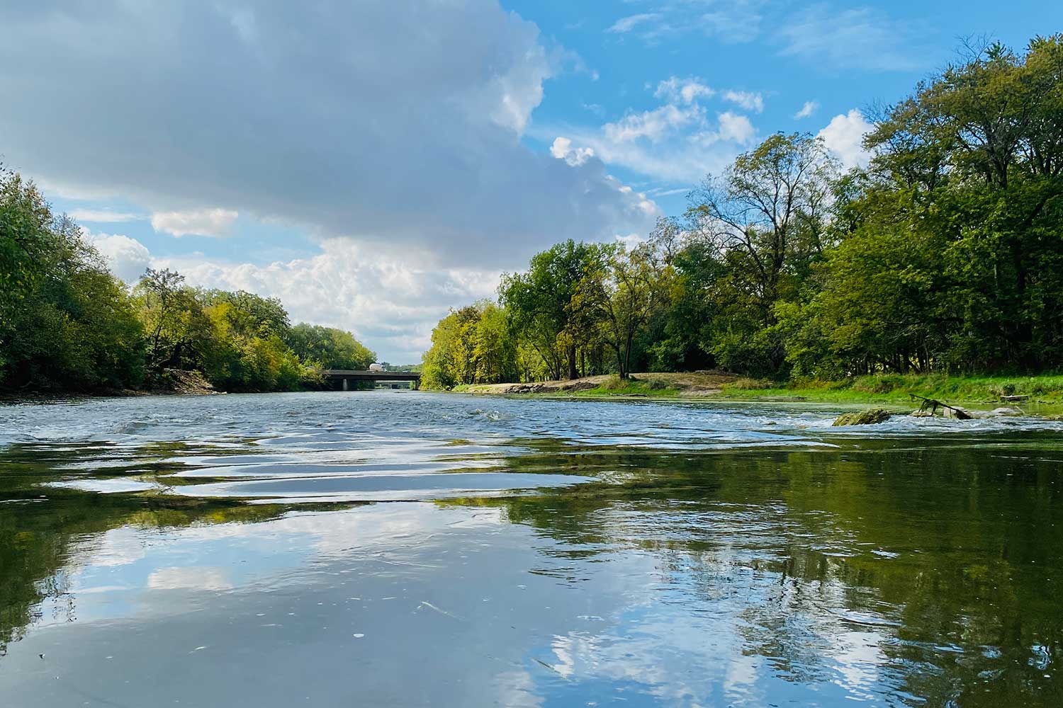 A scenic view of the water.