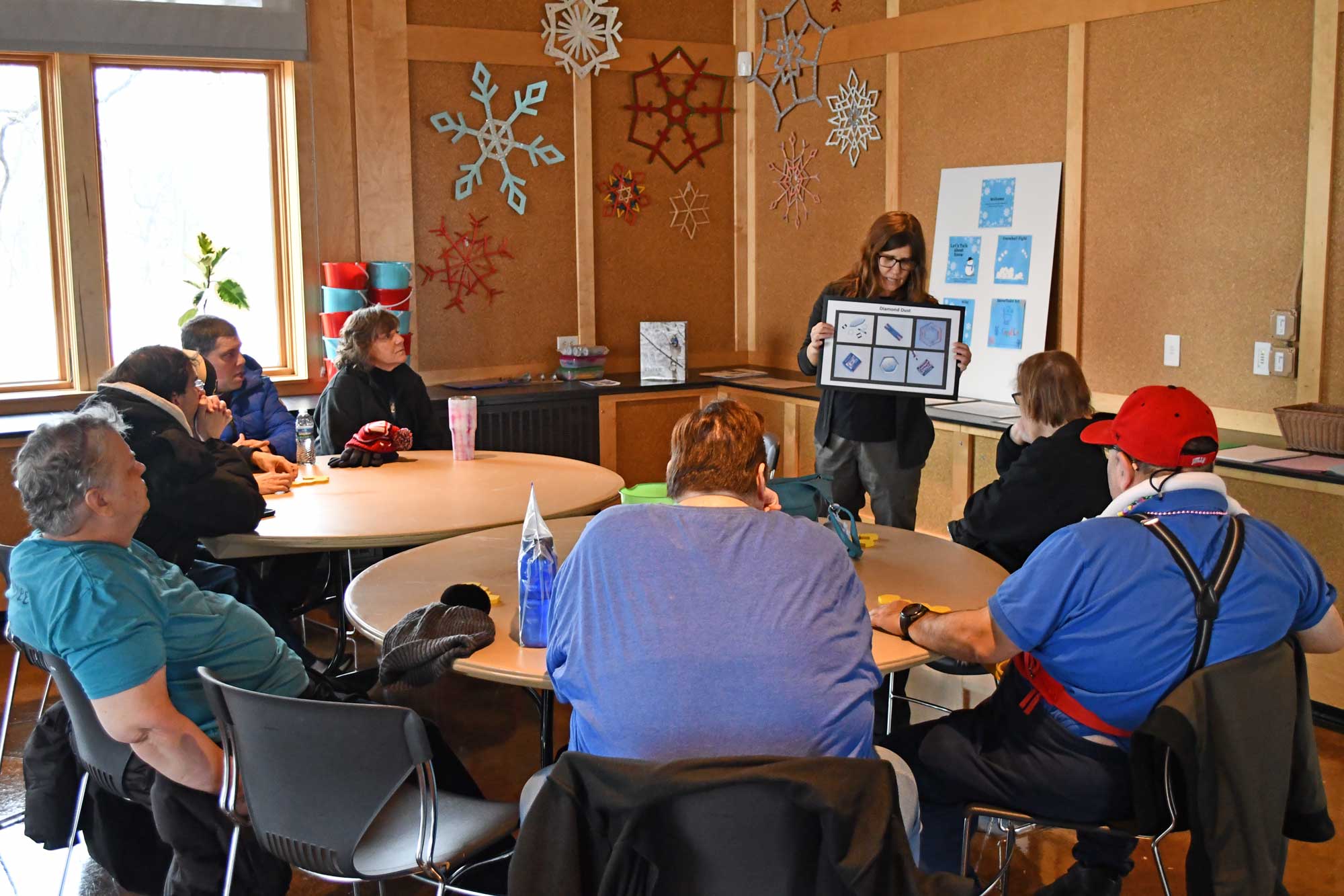 Visitors at Four Rivers participate in an interpretive program.