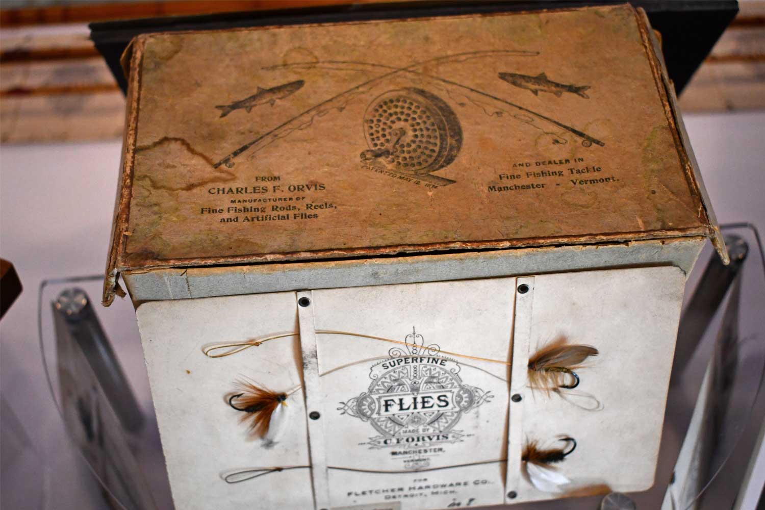 Exhibit artifacts on display.